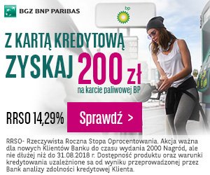 BGŻ BNP Paribas Karta kredytowa i 200 zł do BP