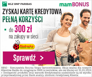 BGŻ BNP Paribas Karta + bony do Biedronki