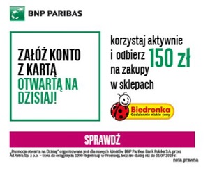 BNP Paribas Promocja otwarta na Dzisiaj