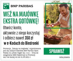 BNP Paribas Zakupy na Majówkę