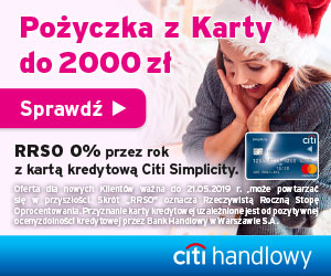 Pożyczka z karty RRSO 0% Citi Handlowy