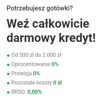 Getin Bank Darmowy kredyt