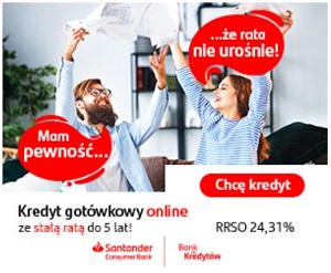 Kredyt gotówkowy online Santander Consumer